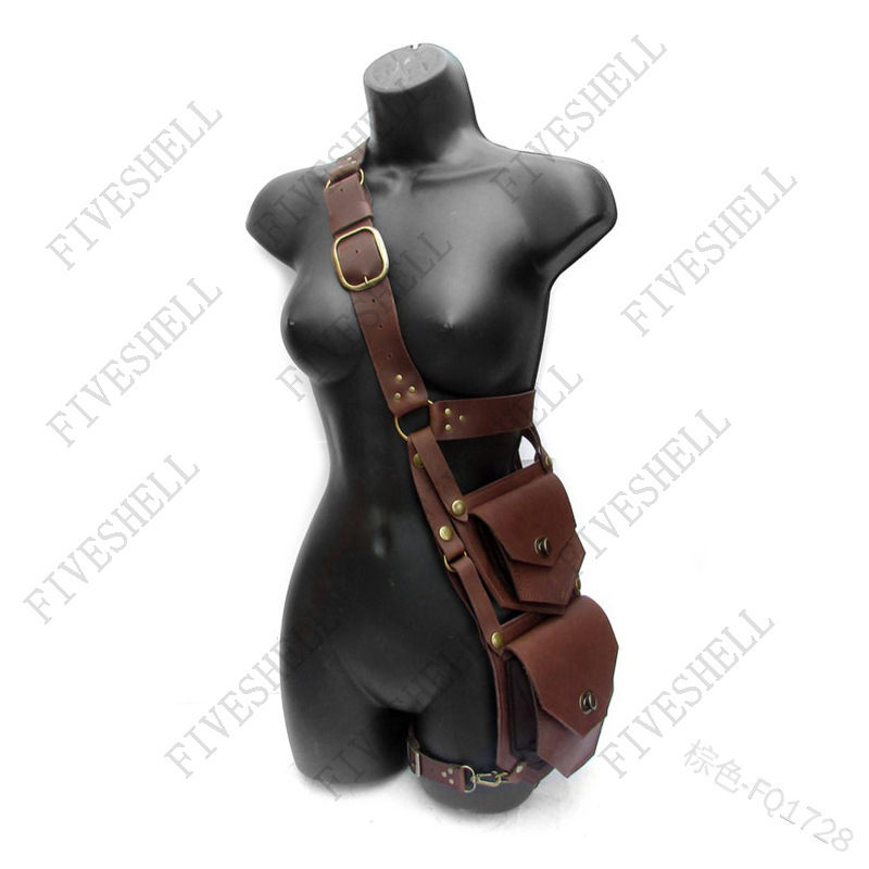 Men'S Viking Accessories - Medieval Renaissance Waist PU Belt Waist