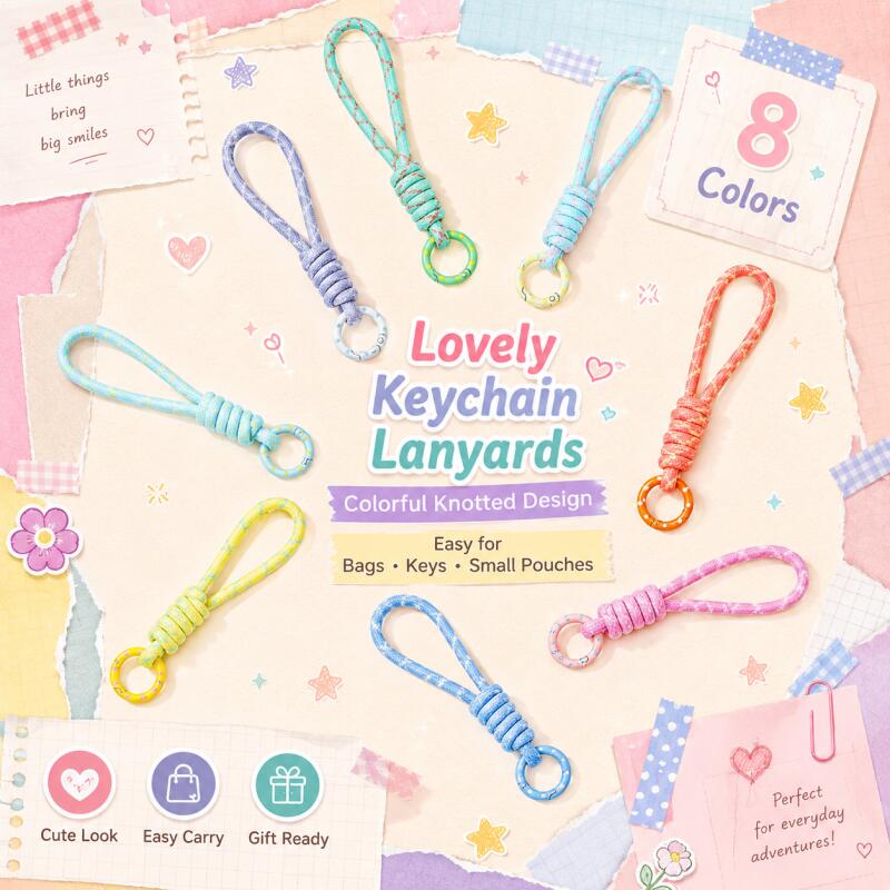 Men Accessories Ring - 2~5pcs Colorful Braided Keychain Mobile Phone