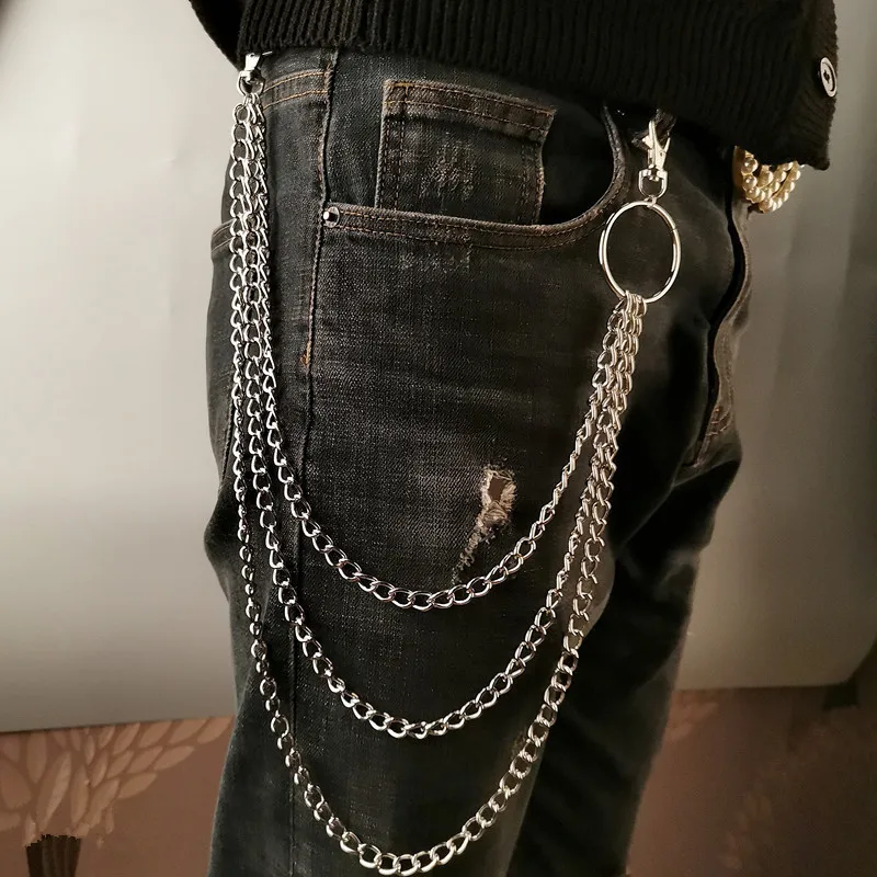 Men'S Accessories Chain - Layer Metal Belt Chain Punk Hook