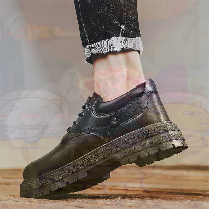 Men Accessories In Store - Dark Natural Leather Fashion Trainers Tennis
