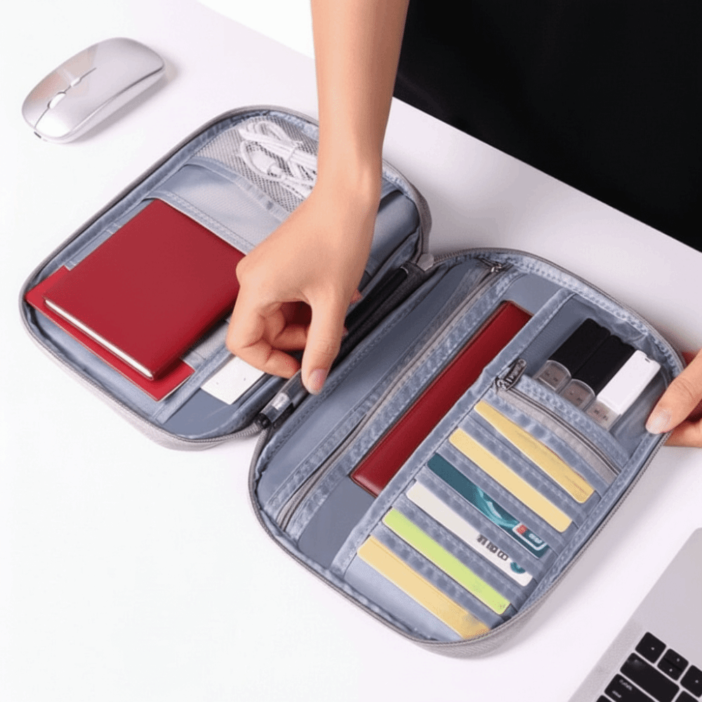 Men'S Accessories Travel Bag - Creative Solid Color Passport Bag Large