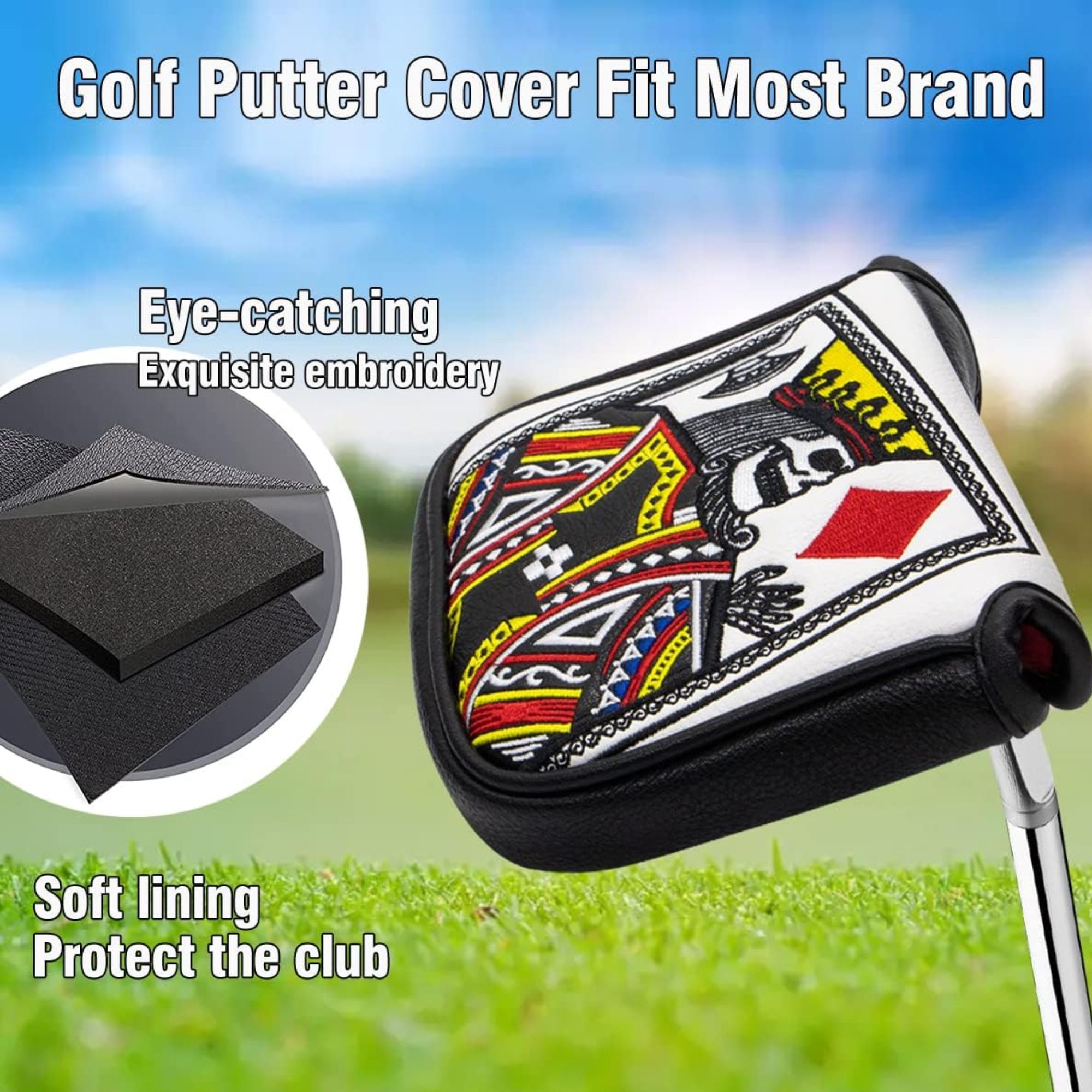 King Of Hearts Embroidered Mal - огляд і ціна Men'S Accessories Golf