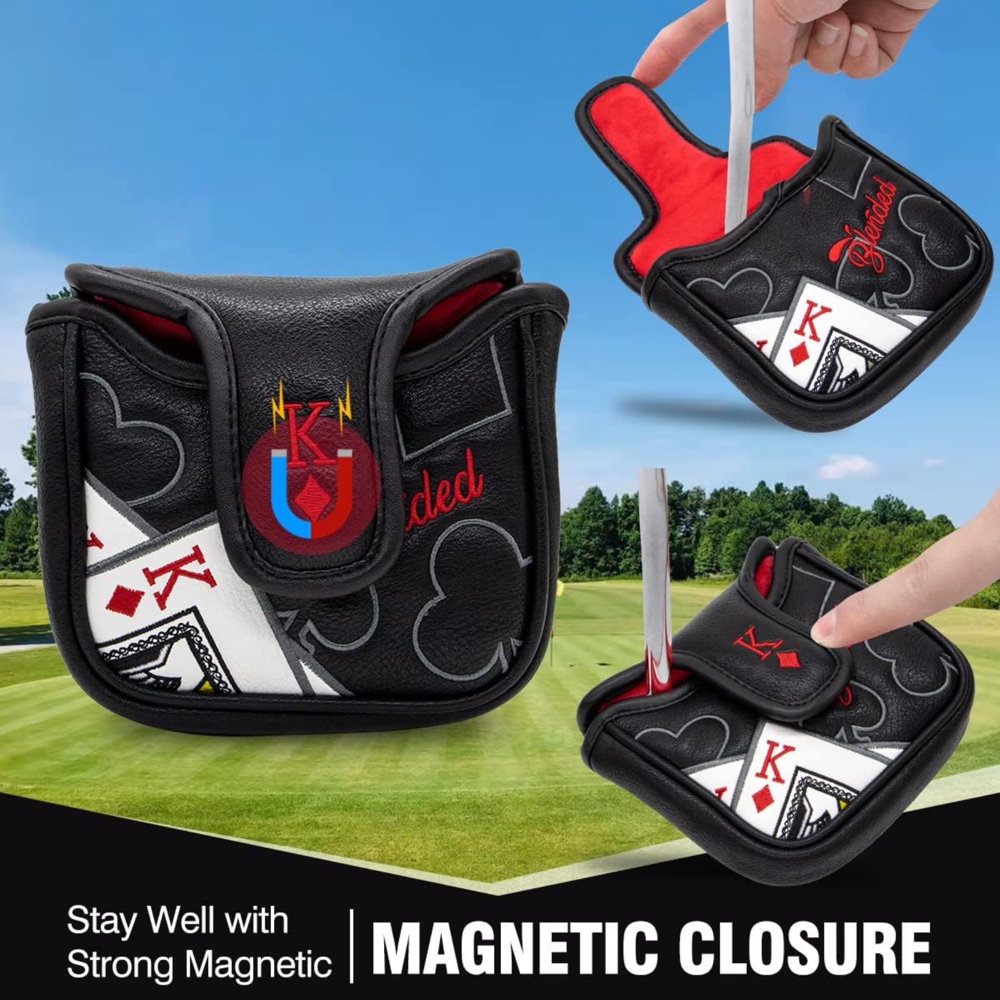 King Of Hearts Embroidered Mal - огляд і ціна Men'S Accessories Golf