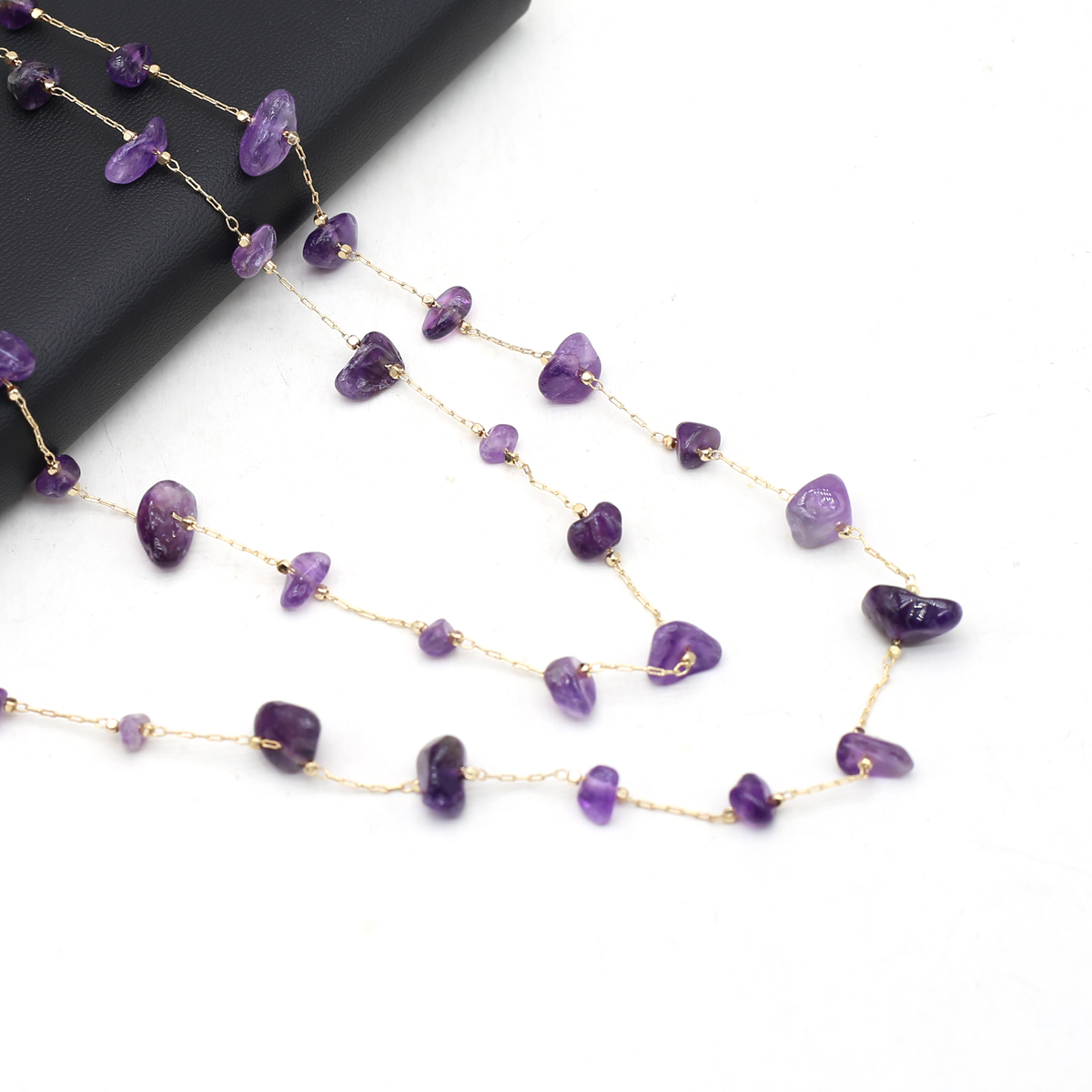 Natural Amethyst Stone Beaded  - огляд і ціна Men'S Accessories Chain