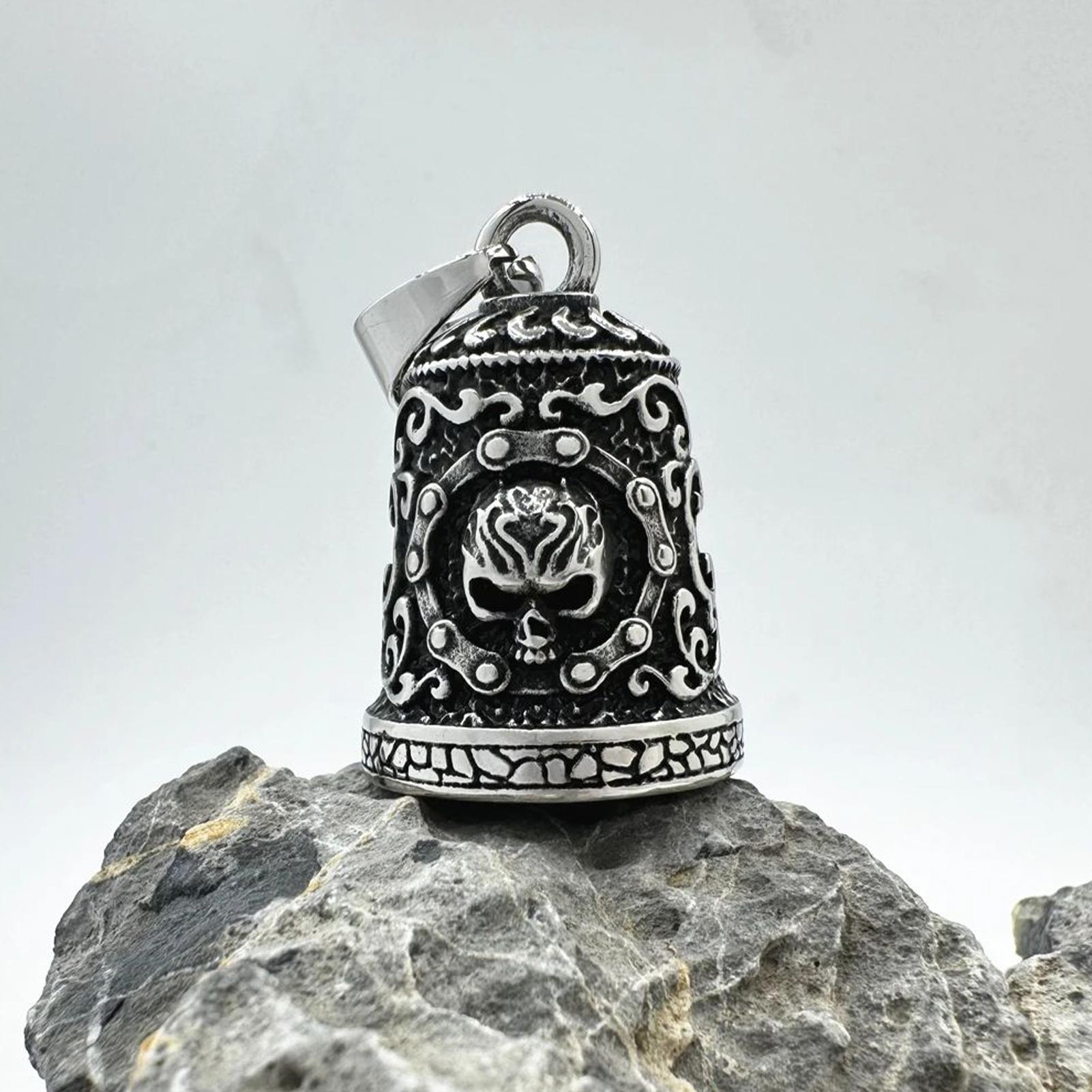 Skull Bell Charm Motorcycle Be - огляд і ціна Men'S Accessories Chain