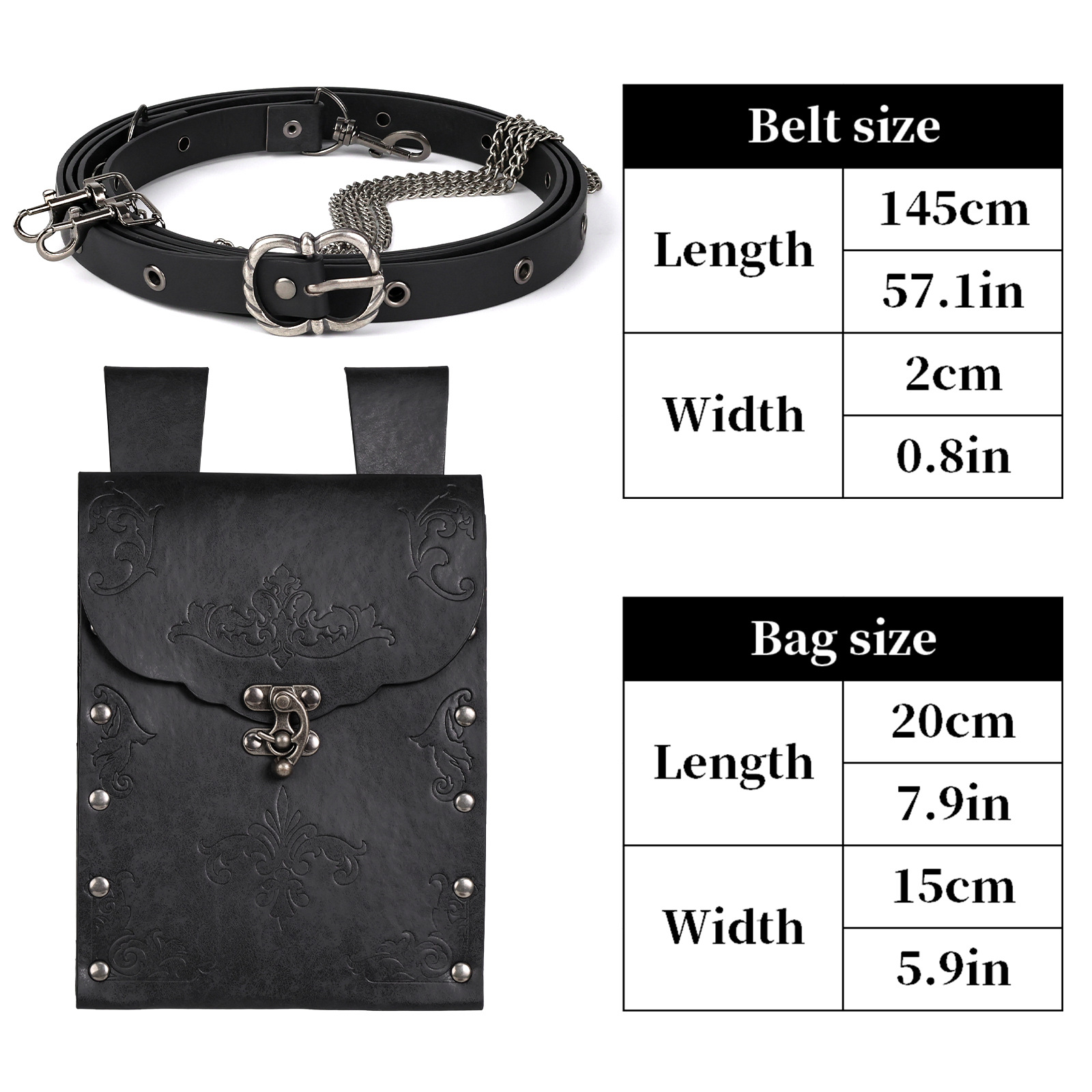Steampunk Medieval Viking Pouc - огляд і ціна Men'S Viking Accessories