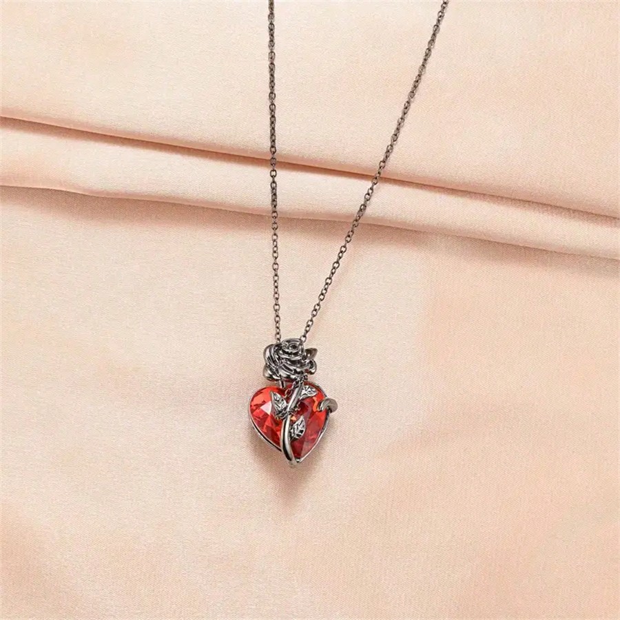 1pc Charming Rose Heart Pendan - огляд і ціна Men'S Accessories Chain