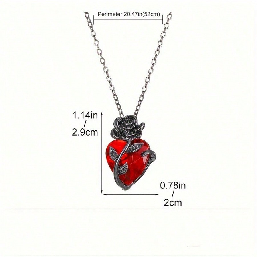 1pc Charming Rose Heart Pendan - огляд і ціна Men'S Accessories Chain