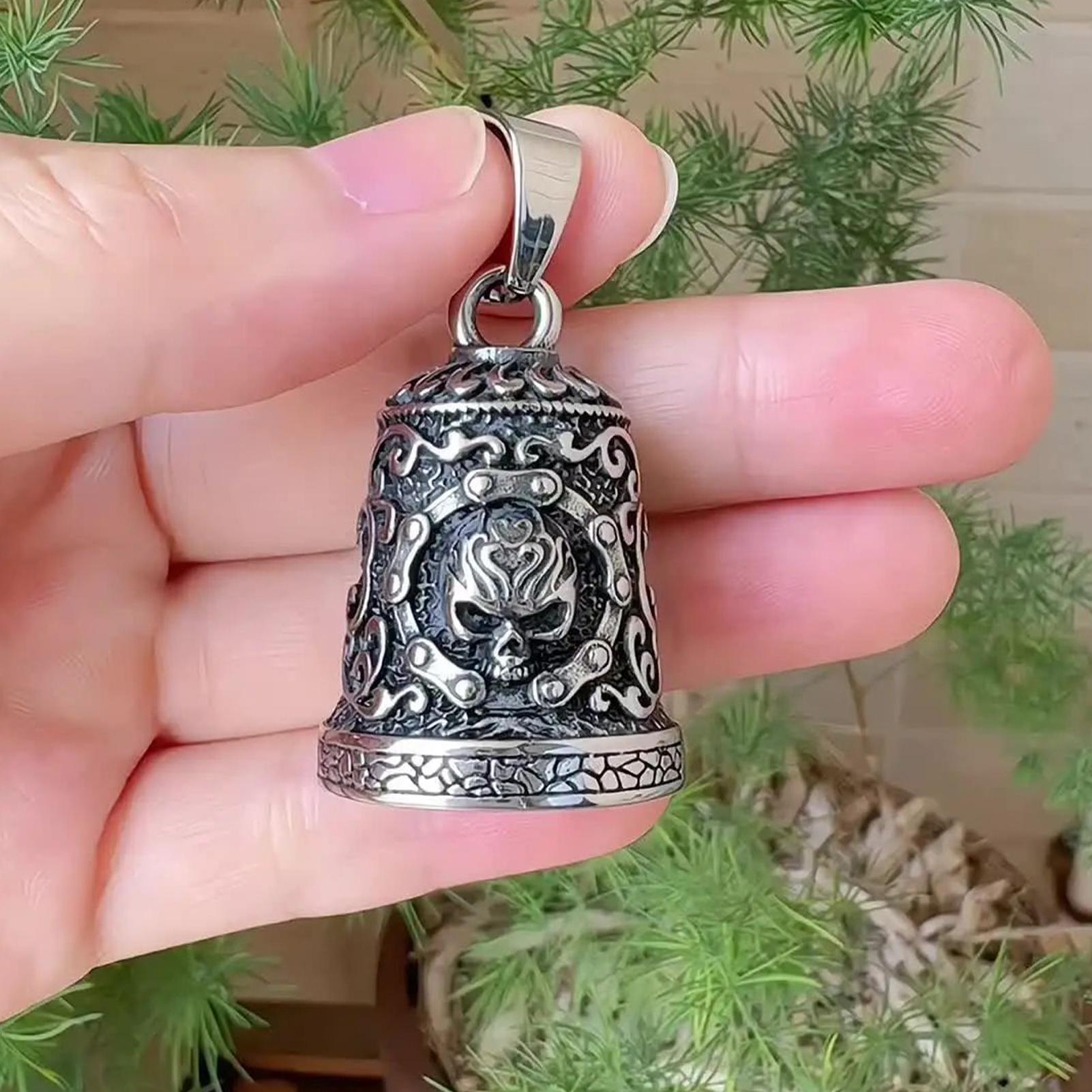 Skull Bell Charm Motorcycle Be - огляд і ціна Men'S Accessories Chain