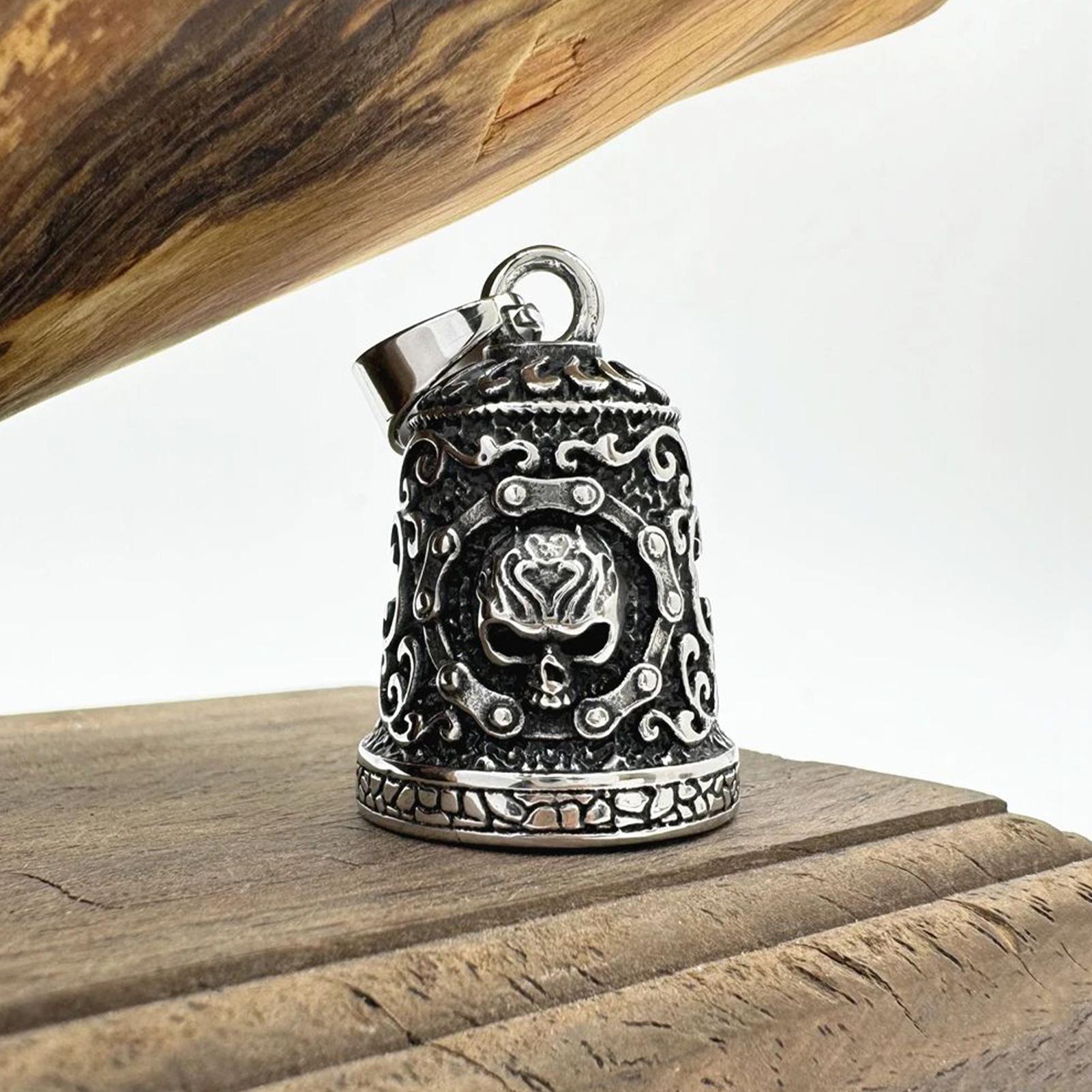 Skull Bell Charm Motorcycle Be - огляд і ціна Men'S Accessories Chain