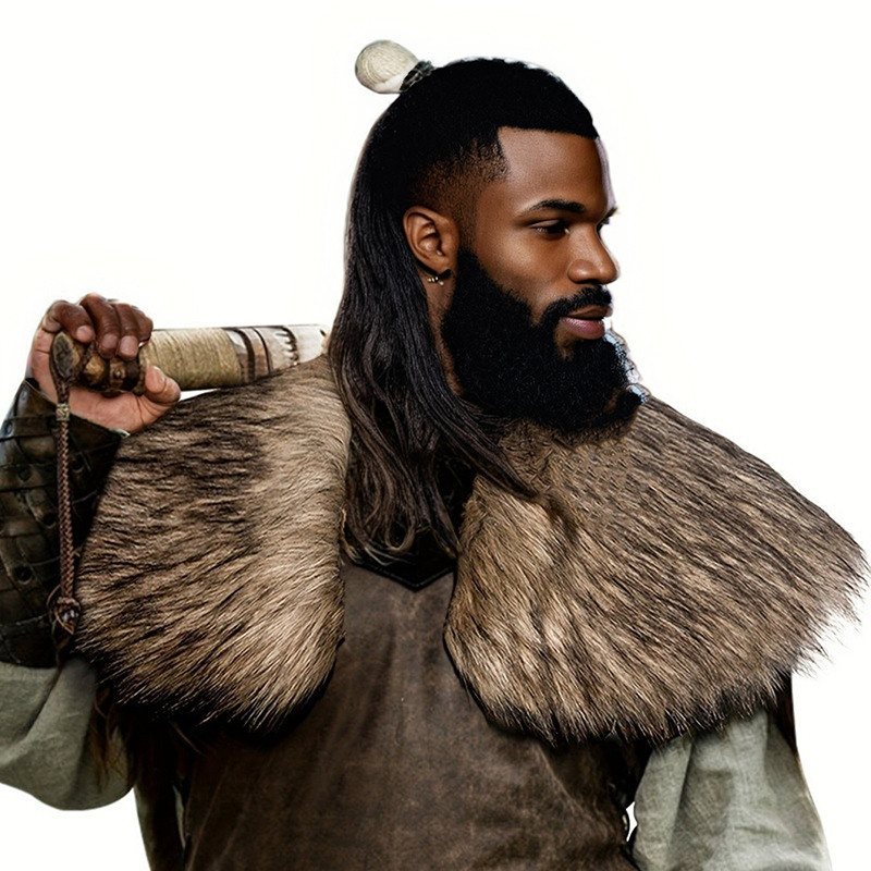 Medieval Faux Fur Collar Fur S - огляд і ціна Men'S Viking Accessories