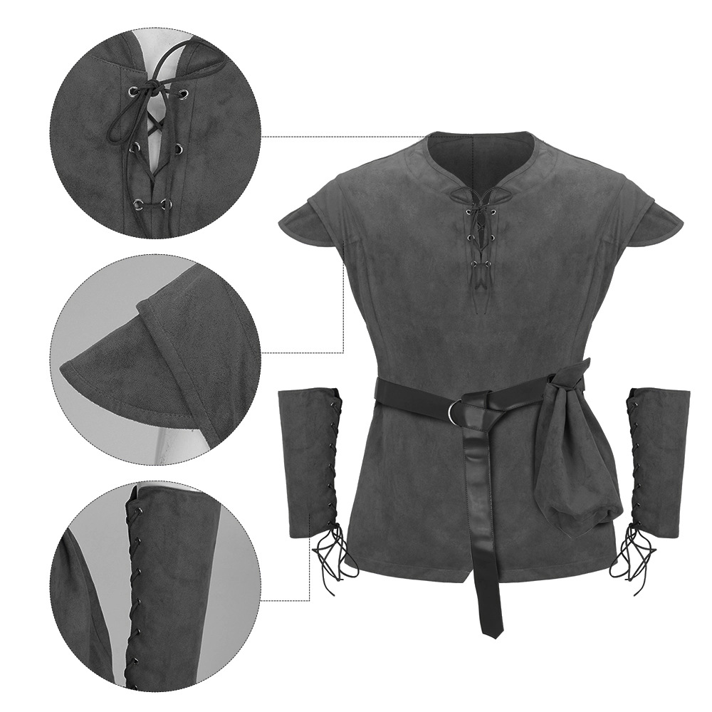 Men's Medieval Lace Up Tunic S - огляд і ціна Men'S Viking Accessories
