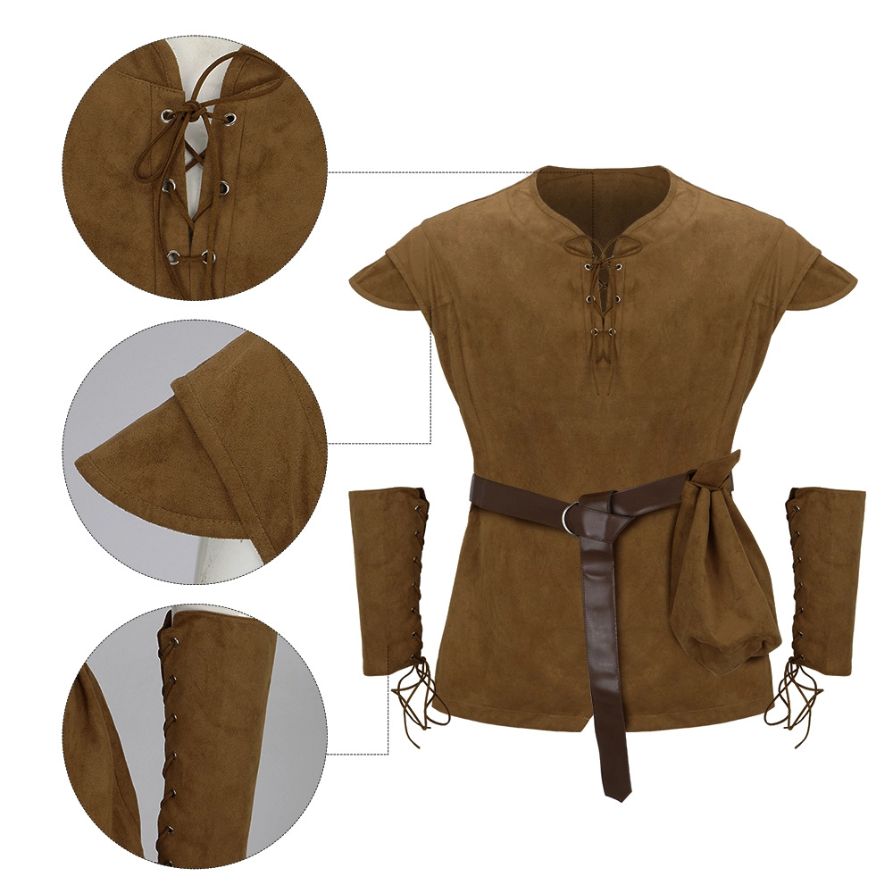 Men's Medieval Lace Up Tunic S - огляд і ціна Men'S Viking Accessories