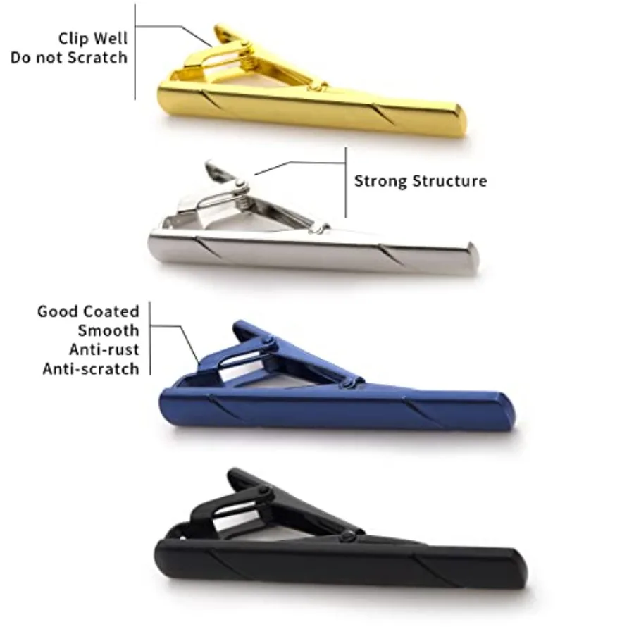 4Pcs Tie Clips For Men Tie Bar - огляд і ціна Men Accessories Fashion