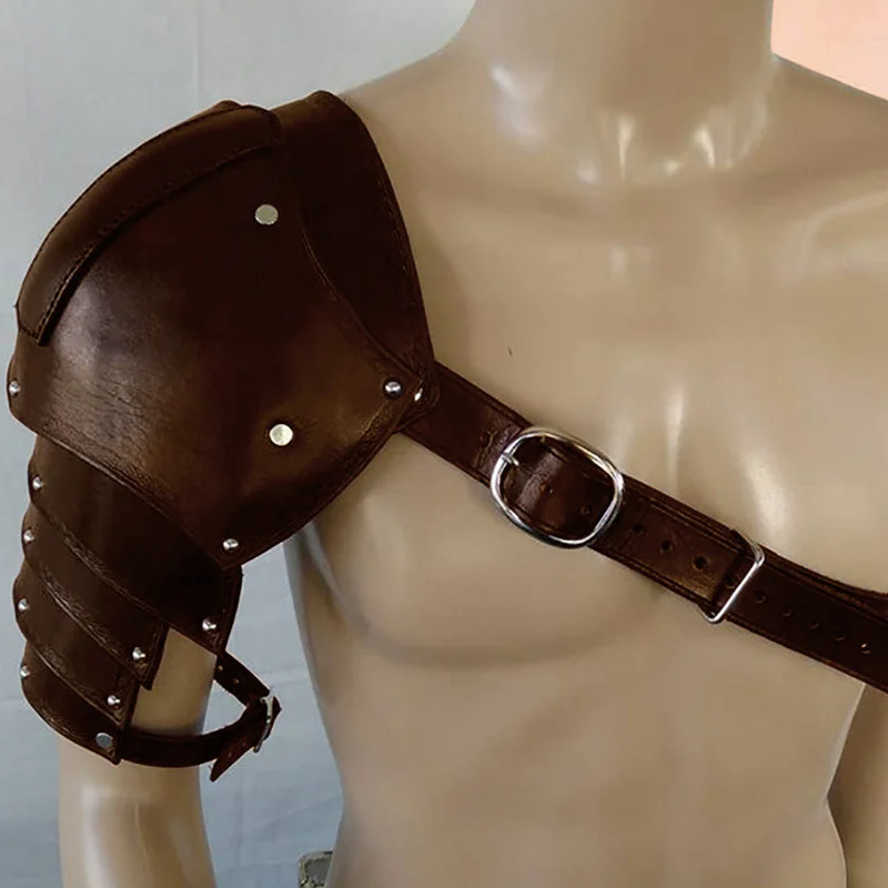 Medieval Leather Shoulder Armo - огляд і ціна Men'S Viking Accessories