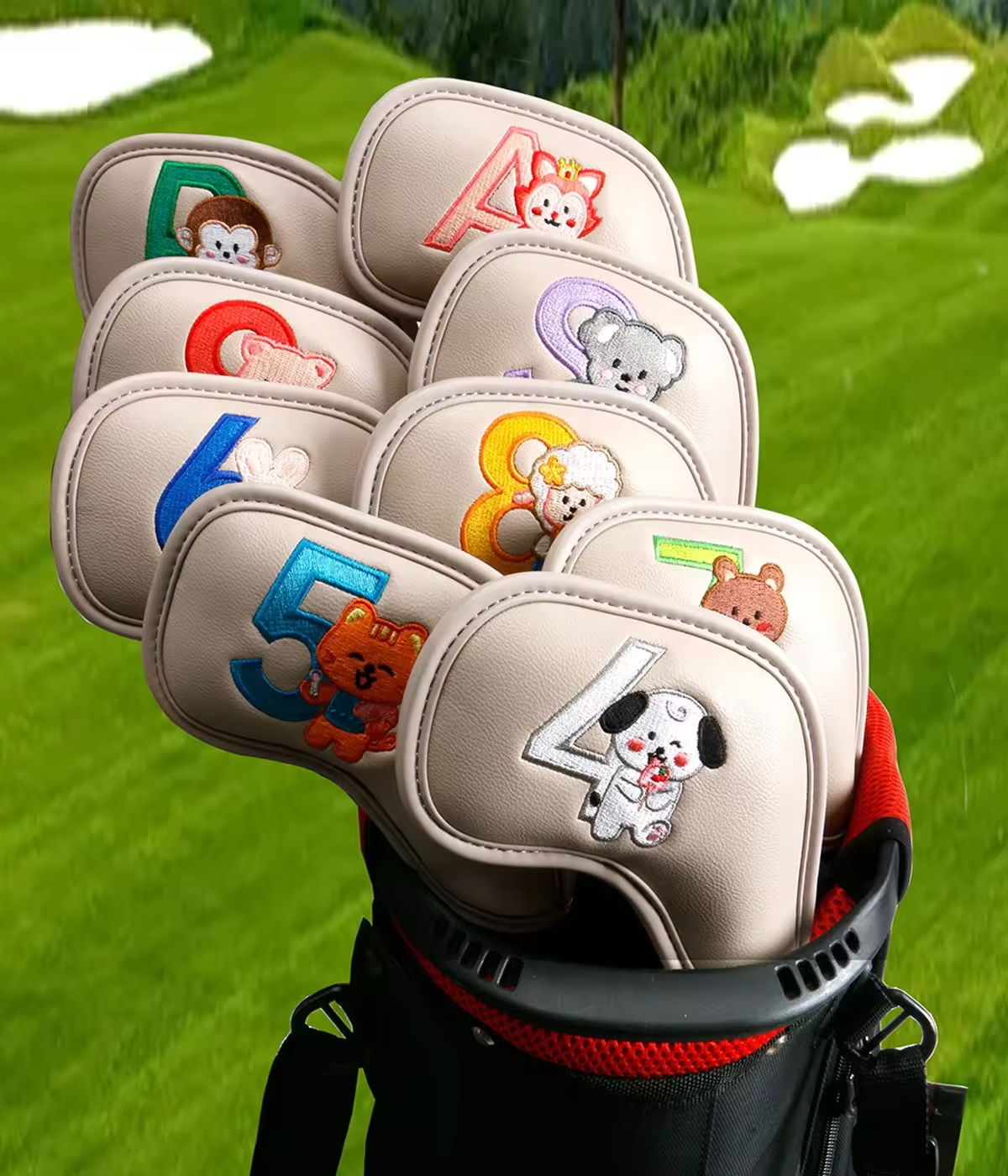 9Pcs Cute Cartoon Animal Golf  - огляд і ціна Men'S Accessories Golf