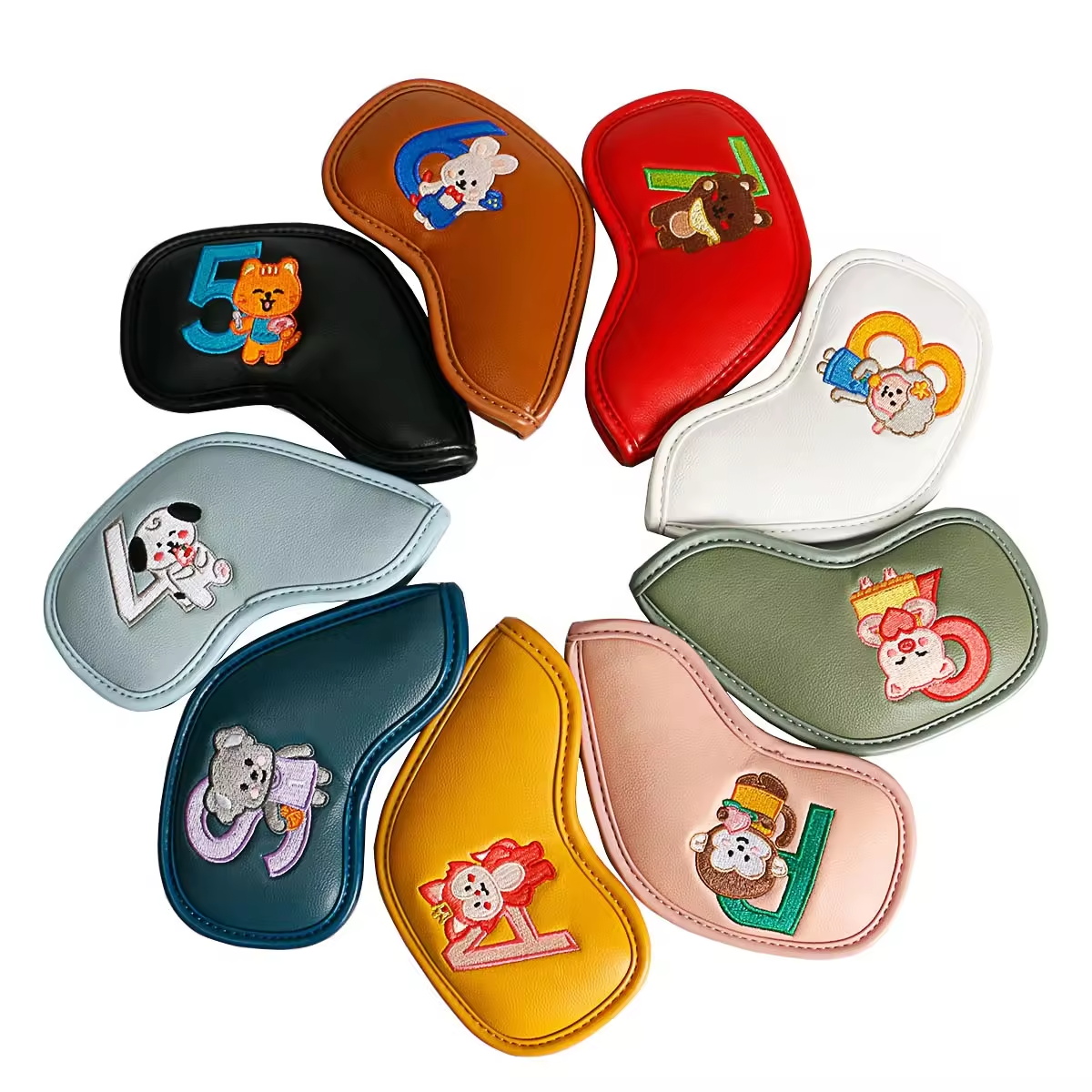 9Pcs Cute Cartoon Animal Golf  - огляд і ціна Men'S Accessories Golf