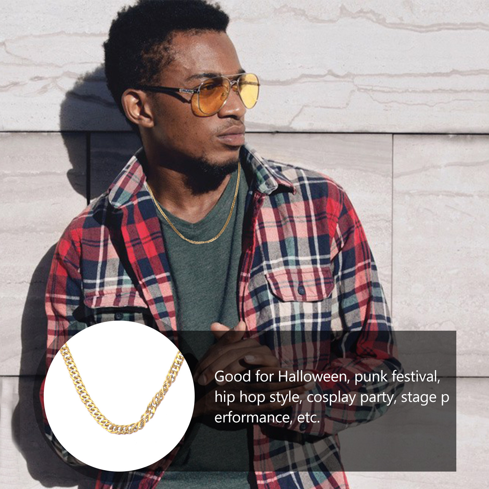 1Pcs Golden Double Buckle Chai - огляд і ціна Men'S Accessories Chain