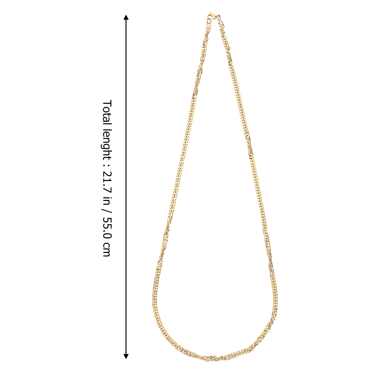 1Pcs Golden Double Buckle Chai - огляд і ціна Men'S Accessories Chain