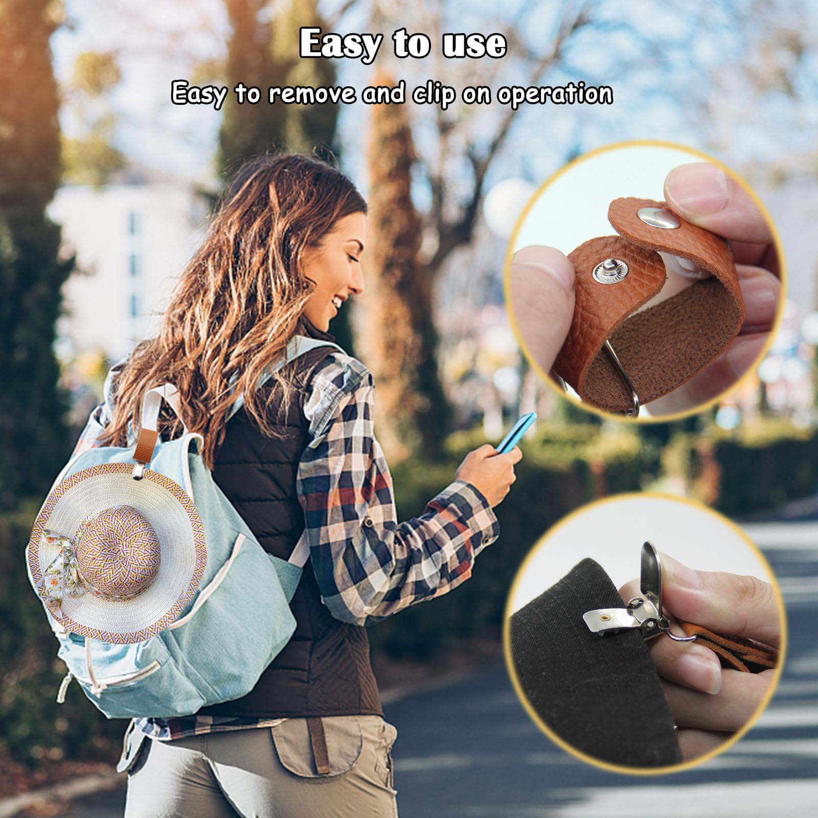 PU Leather Hat Clip for Travel - огляд і ціна Men'S Accessories Travel Bag